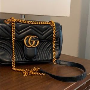 Black and gold purse